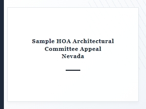 Appeal an Hoa Architectural Denial in Nevada