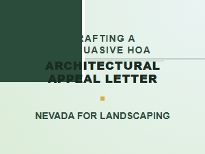 Guide to Nevada Hoa Landscape Appeal Letters
