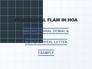 Appeal an Hoa Architectural Denial in Nevada