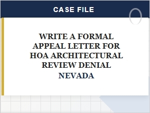 Appeal an Hoa Architectural Denial in Nevada