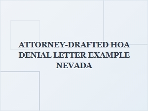 Nevada Hoa Denial Letter Design Guide
