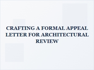 Formal Appeal Letter for Architecture Review