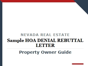 How to Rebut an Hoa Denial Letter in Nevada