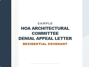 Hoa Architectural Denial Appeal Letter Template