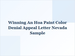 How to Win Your Hoa Color Appeal